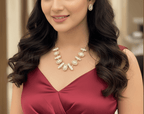 Aganya kreation jewelry Sets Chakori Real Pearl Set - Elegant Brass & Gold Plated Jewelry