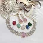 Aganya kreation jewelry Sets Changeable Polki Kundan 'Mrigha' Set - Aganya Kreation