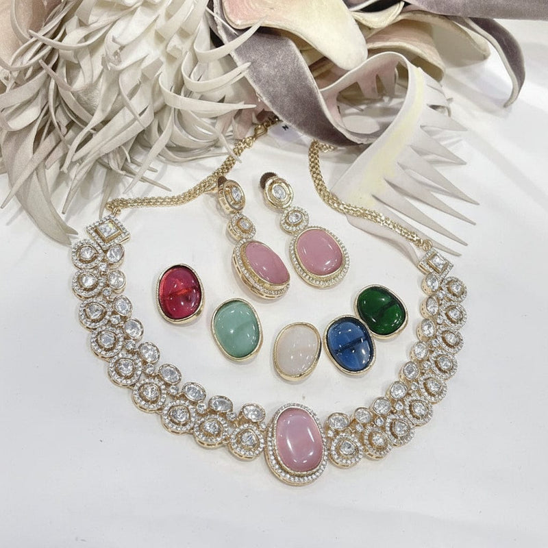 Aganya kreation jewelry Sets Changeable Polki Kundan 'Mrigha' Set - Aganya Kreation
