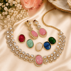Aganya kreation jewelry Sets Changeable Polki Kundan 'Mrigha' Set - Aganya Kreation