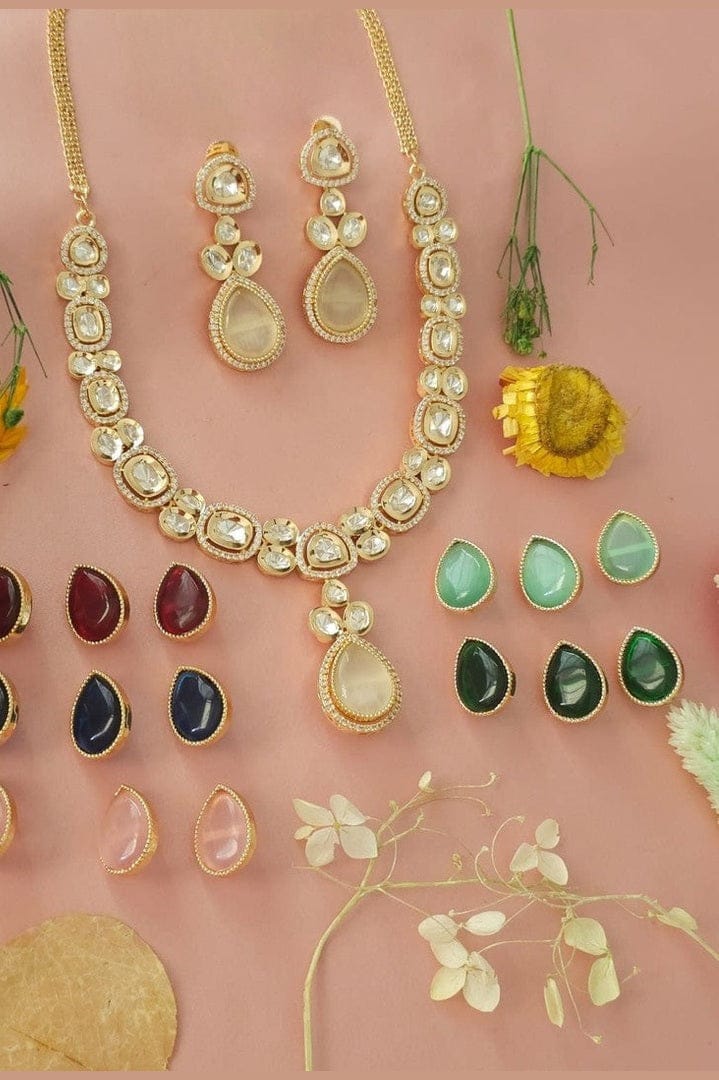 Aganya kreation jewelry Sets Changeable Polki Raga Set - Exquisite Jewelry by Aganya Kreation
