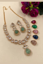 Aganya kreation jewelry Sets Changeable Polki Raga Set - Exquisite Jewelry by Aganya Kreation
