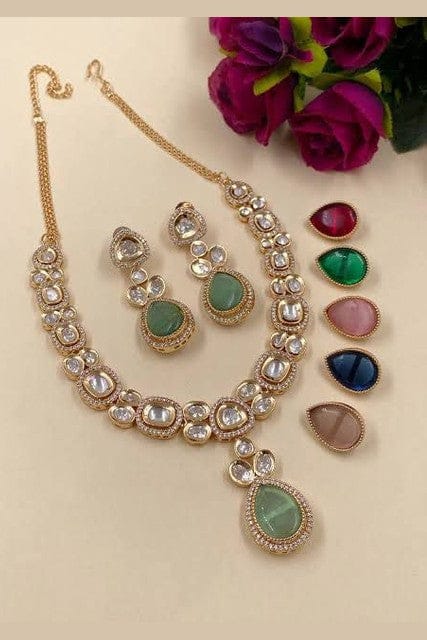 Aganya kreation jewelry Sets Changeable Polki Raga Set - Exquisite Jewelry by Aganya Kreation