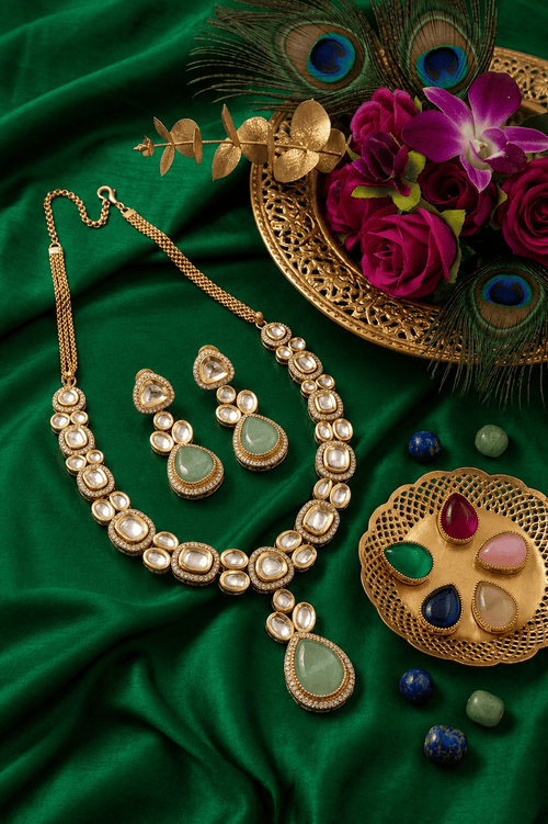Aganya kreation jewelry Sets Changeable Polki Raga Set - Exquisite Jewelry by Aganya Kreation