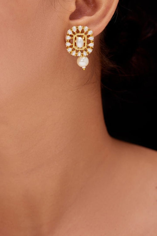 Aganya kreation jewelry Sets Charita Real Pearl Set - Exquisite Ethnic Jewelry