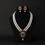 Aganya kreation jewelry Sets Charu Real Pearl Set - Elegant Brass Jewelry Collection