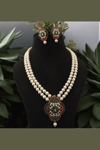 Aganya kreation jewelry Sets Charu Real Pearl Set - Elegant Brass Jewelry Collection