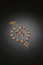 Aganya kreation jewelry Sets Charvi Real Pearl Set - Elegant Brass & Gold Jewelry