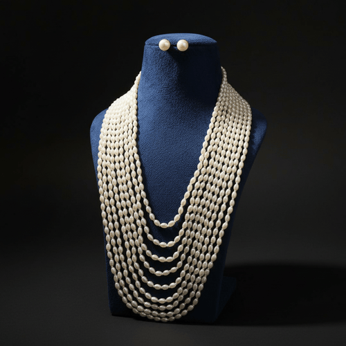 Aganya kreation jewelry Sets Classic Luxe Multi-Layer Pearl Set-- Elegant Jewelry for All Occasions