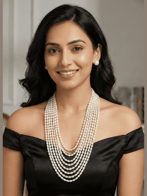 Aganya kreation jewelry Sets Classic Luxe Multi-Layer Pearl Set-- Elegant Jewelry for All Occasions