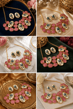 Aganya kreation jewelry Sets Daisy Real Pearl Set - Whimsical Elegance in Jewelry