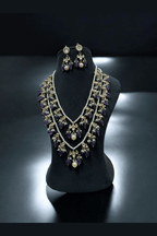 Aganya kreation jewelry Sets Deepika Long Mala Kundan Set - Elegant Brass Jewelry