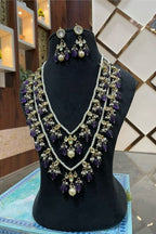 Aganya kreation jewelry Sets Deepika Long Mala Kundan Set - Elegant Brass Jewelry