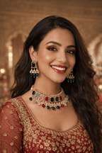 Aganya kreation jewelry Sets Designer Bhavisha Stone Traditional Choker Set