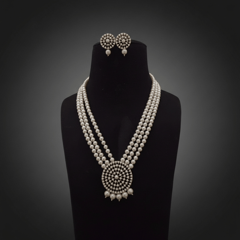 Aganya kreation jewelry Sets Divija Real Pearl Set - Exquisite Ethnic Jewelry
