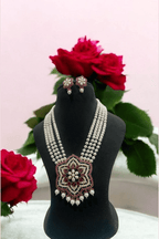Aganya kreation jewelry Sets Elegant Akshi Real Pearl Set - Timeless Jewelry Collection