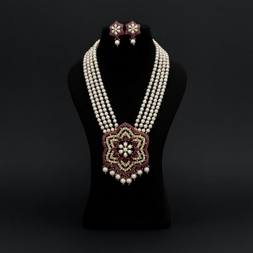 Aganya kreation jewelry Sets Elegant Akshi Real Pearl Set - Timeless Jewelry Collection