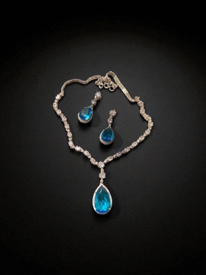 Aganya kreation jewelry Sets Elegant Alora Set - Silver Plated Doublet Stone Jewelry
