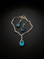 Aganya kreation jewelry Sets Elegant Alora Set - Silver Plated Doublet Stone Jewelry