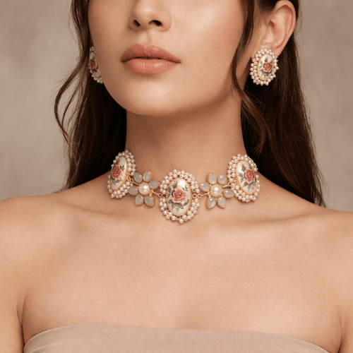 Aganya kreation jewelry Sets Elegant Ekantika Real Pearl Set - Timeless Jewelry