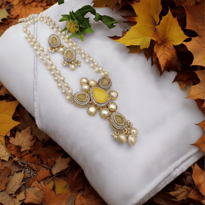 Aganya kreation jewelry Sets Elegant Pakhi Real Pearl Set - Timeless Jewelry Collection