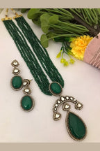 Aganya kreation jewelry Sets Elegant Pihu Kundan Set - Antique Gold Jewelry