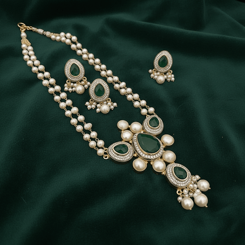 Aganya kreation jewelry Sets Elegant Romita Real Pearl Set - Timeless Jewelry Piece