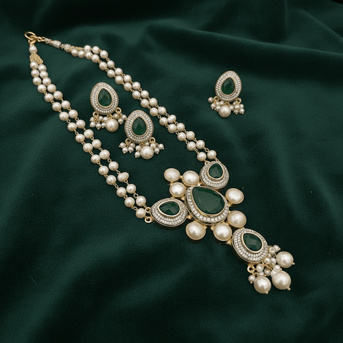 Aganya kreation jewelry Sets Elegant Romita Real Pearl Set - Timeless Jewelry Piece