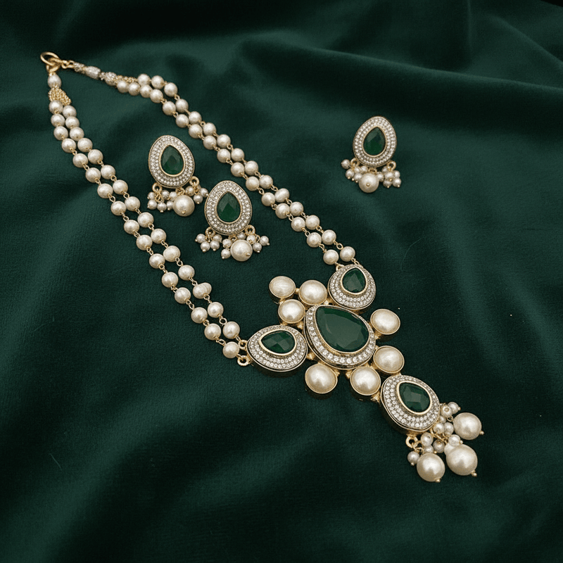 Aganya kreation jewelry Sets Elegant Romita Real Pearl Set - Timeless Jewelry Piece
