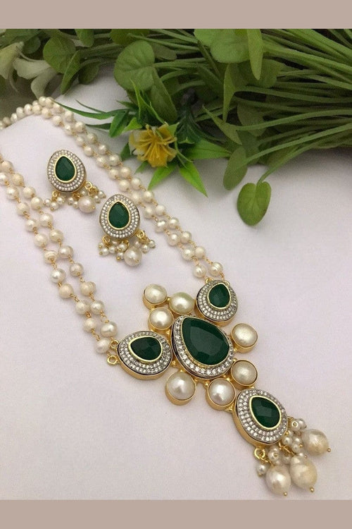 Aganya kreation jewelry Sets Elegant Romita Real Pearl Set - Timeless Jewelry Piece