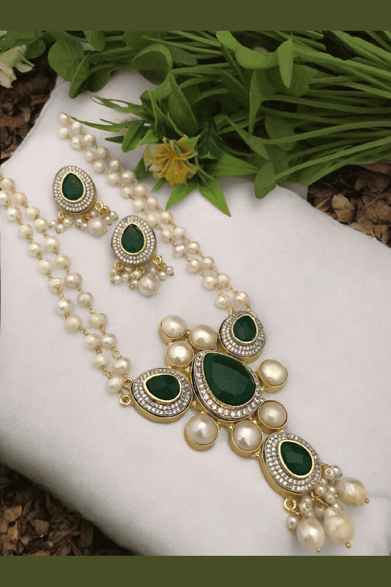 Aganya kreation jewelry Sets Elegant Romita Real Pearl Set - Timeless Jewelry Piece