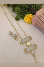 Aganya kreation jewelry Sets Elegant Srinidhi Real Pearl Set - Necklace & Earrings