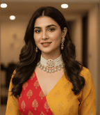 Aganya kreation jewelry Sets Elegant Vrushka Kundan Set - Exquisite Ethnic Jewelry White