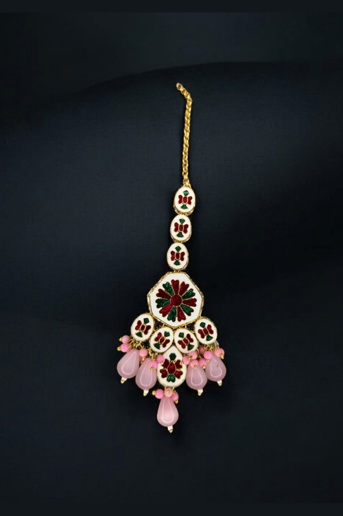 Aganya kreation jewelry Sets Ethnic Sushmita Onyx Stone Set with Kundan - Aganya Kreation