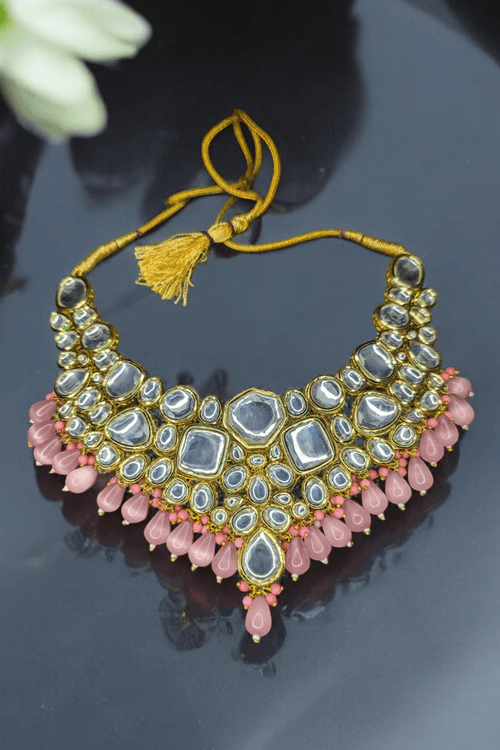 Aganya kreation jewelry Sets Ethnic Sushmita Onyx Stone Set with Kundan - Aganya Kreation