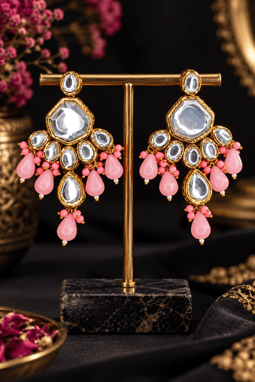 Aganya kreation jewelry Sets Ethnic Sushmita Onyx Stone Set with Kundan - Aganya Kreation