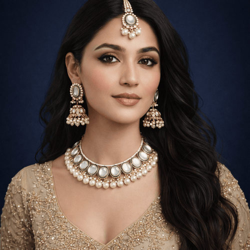 Aganya kreation jewelry Sets Exquisite Ekansha Kundan Set - Elevate Your Style