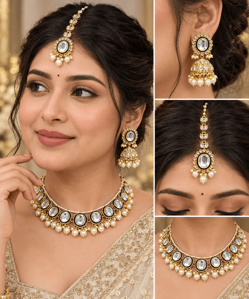 Aganya kreation jewelry Sets Exquisite Ekansha Kundan Set - Elevate Your Style