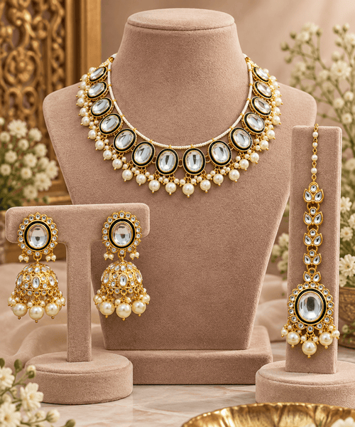 Aganya kreation jewelry Sets Exquisite Ekansha Kundan Set - Elevate Your Style