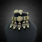 Aganya kreation jewelry Sets Exquisite Matsya Set: Kundan Choker & Jhumka Jewelry