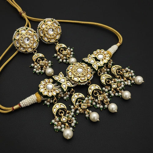 Aganya kreation jewelry Sets Exquisite Matsya Set: Kundan Choker & Jhumka Jewelry