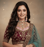 Aganya kreation jewelry Sets Gajgamini Pachi Kundan Set - Elegant Bridal Choker Necklace