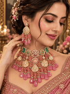 Aganya kreation jewelry Sets Gajgamini Pachi Kundan Set - Elegant Bridal Choker Necklace