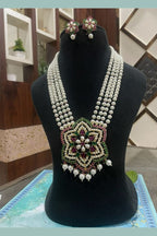 Aganya kreation jewelry Sets Gulika Real Pearl Set - Elegant Brass Jewelry with Golden Plating