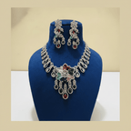 Aganya kreation jewelry Sets Hanya Luxury American Diamond Multicolor Statement Jewellery Set
