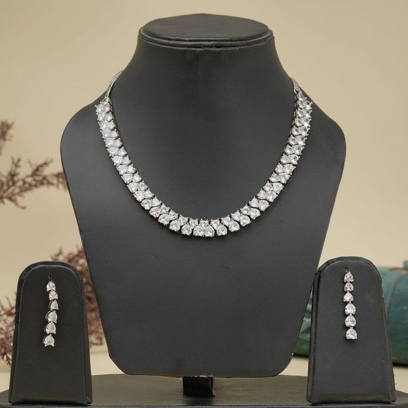 Aganya kreation jewelry Sets Heart Cut Diamond Set - Elegant Jewelry for Every Occasion