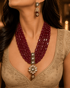 Aganya kreation jewelry Sets Heritage Onyx Beads Kundan Tanjore Gold Plated Jewelry Set