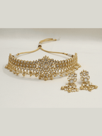 Aganya kreation jewelry Sets Iksha Polki Kundan Ethnic jewellery set Golden