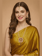 Aganya kreation jewelry Sets Jhanvika Real Pearl Set Combo - Elegant Jewelry Collection