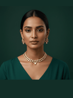 Aganya kreation jewelry Sets Jivika Set - Exquisite Handcrafted Kundan Jewelry